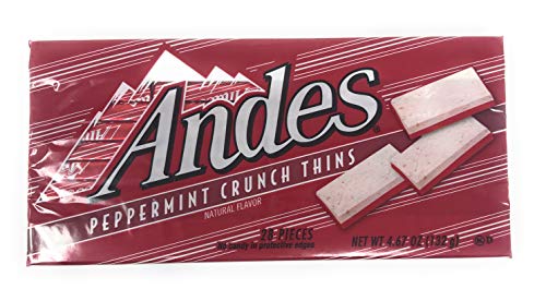 Andes Candies Chocolate Variety Pack of 4 Flavors: Peppermint Crunch, Toffee Crunch, Cherry Jubilee, Mint Cookie Crunch (4.67 oz./28 Pieces Each)