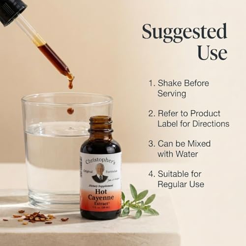 Christopher's Original Formulas Hot Cayenne Extract, 1 fl oz - Natural Herbal Supplement