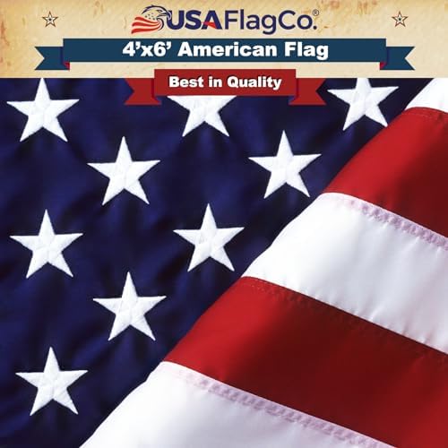 US Flag 4x6 100% American Made: The Best Embroidered Stars and Sewn Stripes American Flag, Made in the USA (4 by 6 Foot)