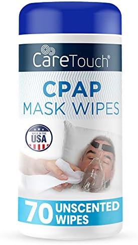 Care Touch CPAP Wipes - Unscented | CPAP Cleaner | 3 Packs of 70 Unscented Mask Cleaning Wipes - 210 Total
