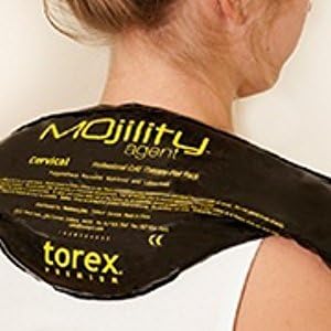 Torex Mojility - Hot and Cold Therapy Flat Pack - Reusable Gel Ice Pack (Cervical Black 2 x 6.5).
