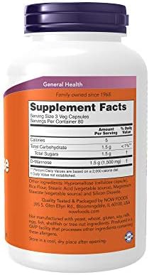 Now Foods D-mannose 500 mg,240 Veg Capsules