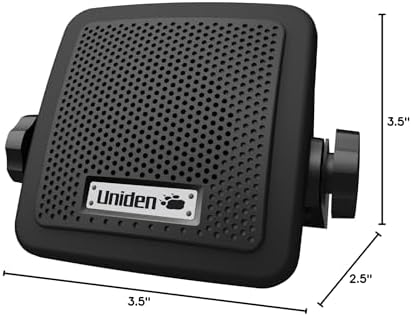 Uniden (BC7) Bearcat 7-Watt External Communications Speaker. Durable Rugged Design, Perfect for Amplifying Uniden Scanners, CB Radios, and Other Communications Receivers.,Black