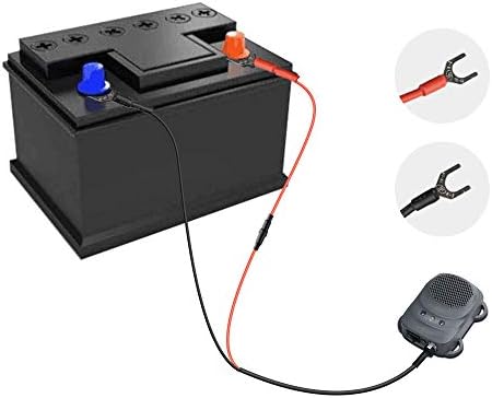 Angveirt Under Hood Rodent Repellent for Car Engine, 1 Pack | Ultrasonic Mice Deterrent with Strobe Lights, Connecting 12V 24V Car Battery