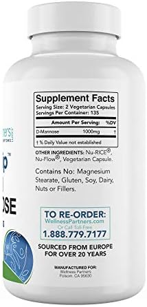 UTI Slip D-Mannose Non GMO Organic Source Veggie Capsules 90 Count (500 Mg)
