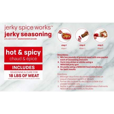 NESCO HJ-18, Jerky Spice Works, Hot & Spicy Flavor, 9 count