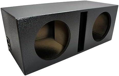 American Sound Connection Dual 15" Subwoofer Universal Fit Vented Port Sub Box Speaker Enclosure - Armor Coated