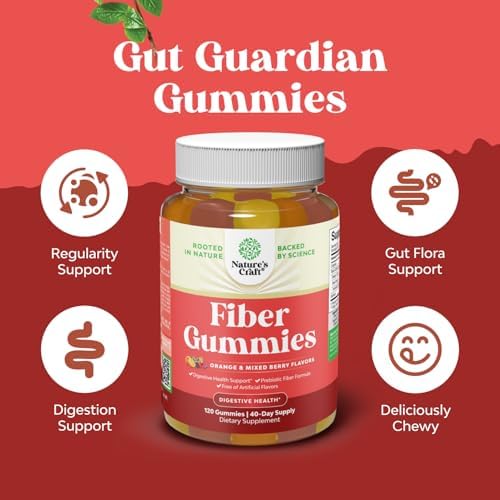 Tasty Prebiotic Fiber Gummies for Adults - High Fiber Supplement Gummies Vitamins for Adults with Prebiotic Soluble Chicory Root for Immunity and