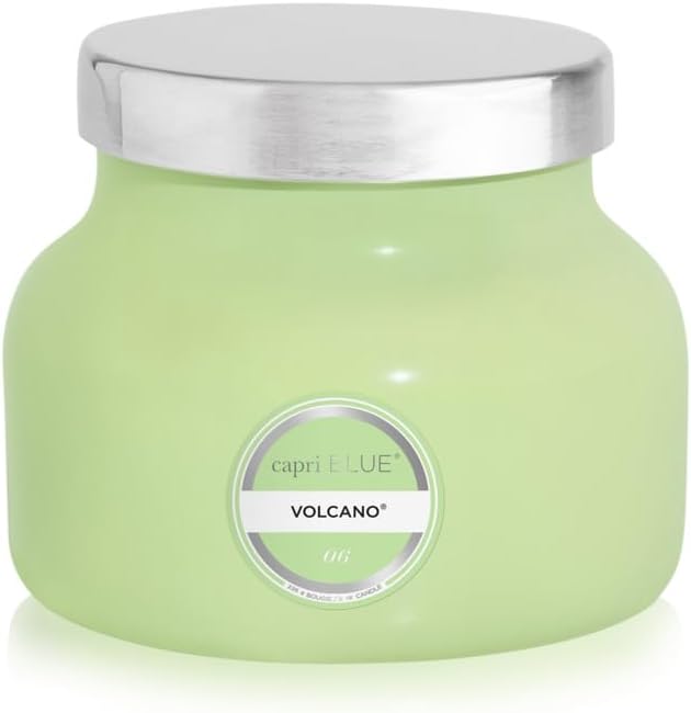 Capri Blue Volcano Scented Candles - Luxury Glass Jar Candles for Home Scented with Tropical Fruit & Sugared Citrus - Soy Wax Blend - Blue Color (19 oz)