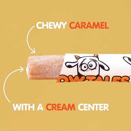 Goetze's Candy Vanilla Cow Tales Minis, 1 lb Bag | Original Chewy Caramel & Vanilla Cream Filling, Delicious Treats Fresh from the Factory