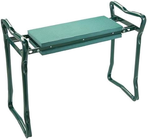 Collections Etc Garden Kneeler and Seat, Green