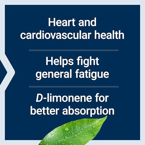 Life Extension CoQ10 (Ubiquinone) with d-Limonene – Heart Health, Fight General Fatigue, Better Absorption – Gluten-Free, Non-GMO – 60 Softgels