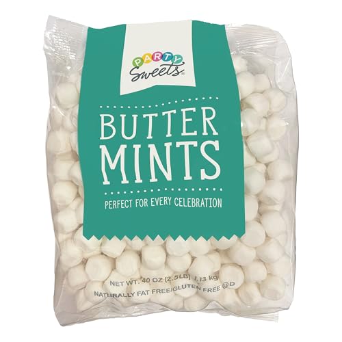 Party Sweets White Buttermints, 14 Ounce, Appx. 100 pieces from Hospitality Mints