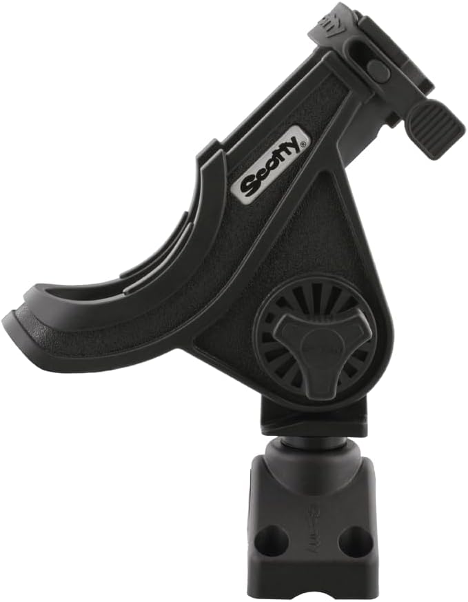 Scotty 0280-BK Rod Holder, Baicaster/Spinning, Black W/0241 Side/Deck Mount