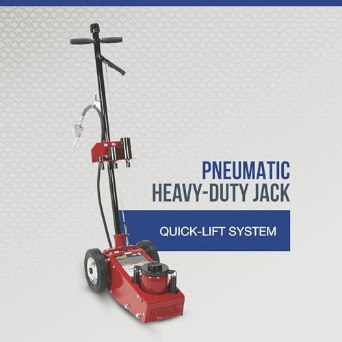 Strongway 22-Ton Quick Lift Air/Hydraulic Service Floor Jack | Controlled vehicle lifting, heavy shop use, stable positioning, professional garage service, durable steel construction