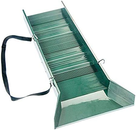 ASR Outdoor Multi Riffle Plastic Sluice Box for Gold Panning with Adjustable Strap, 34 inch