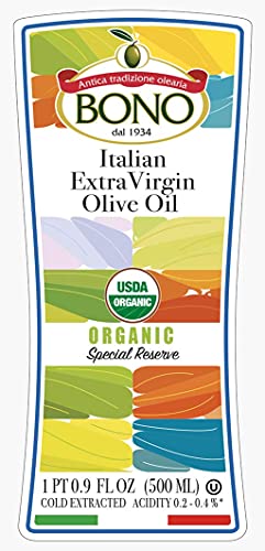 BONO 100% Italian Organic Extra Virgin Olive Oil, 3 pack