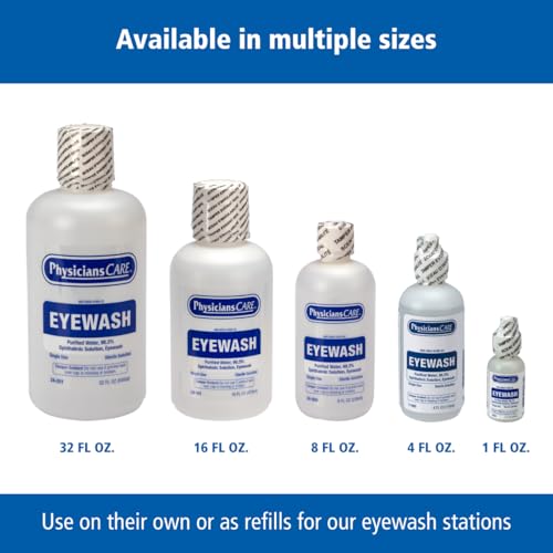 PhysiciansCare by First Aid Only 7-006 Eye Wash Solution, 4 oz Bottle