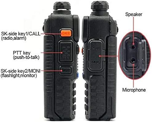 Baofeng UV-5R Ham Radio Handheld, Dual Band Two Way Radio (Black) | 144-148MHz 420-450Mhz Walkie Talkie, 1800mAh Li-ion Battery
