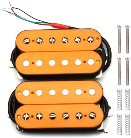 SAPHUE Alnico 5 Humbucker Pickup Double Coil Electric Guitar Pickups Set with Neck and Bridge with Prewired and Screws Parts Accessories Kit Black