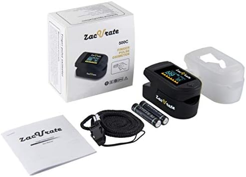 Zacurate 500C Elite Fingertip Pulse Oximeter and Oximeter Carrying Case Bundle