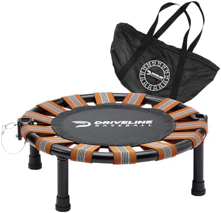Driveline Baseball Shoulder Recovery Mini Trampoline (18-Inch) Portable with Carrying Case
