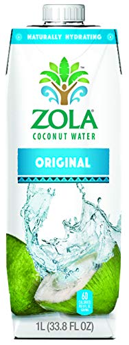 Zola Fruits of the World Coconut Water, 33.8 Fluid Ounce -- 12 per case.