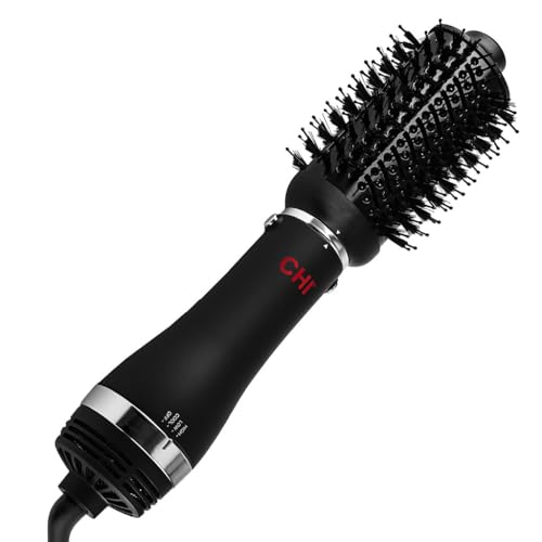 CHI Volumizer 4-in-1 Blowout Brush Hair Dryer, Multi-Attachment Ceramic Ionic Styling Tool, Preserves Natural Hair Moisture for Easy Styling