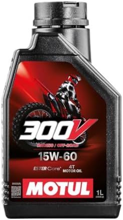 Motul 300V Factory Line Off-Road 5W-40 4T Full Synthetic Racing Motorcycle Oil | ESTER Core Engine Lubricant, JASO MA2 Wet Clutch Compatible, 4-Stroke Dirt Bike ATV UTV Gearbox Protection 4L