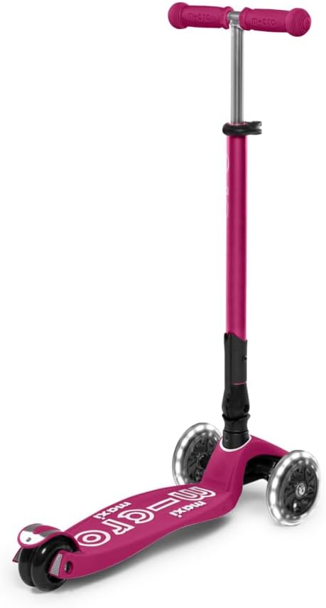 Micro Kickboard | Maxi Foldable LED Kids Scooter for Ages 5-12 | Children