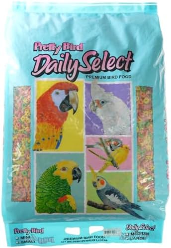 Pretty Bird International Bpb79118 20-Pound Daily Select Premium Bird Food, Large | 20 Lb Large Extruded Pellets for Cockatoos and Macaws