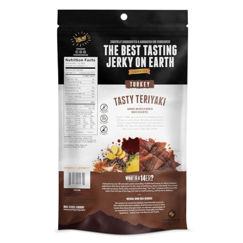 Perky Jerky Original Turkey Jerky, 14oz - Low Sodium - 10g Protein per Serving - Low Fat - 100% U.S. Sourced - Handcrafted, Tender Texture and Bold Flavor