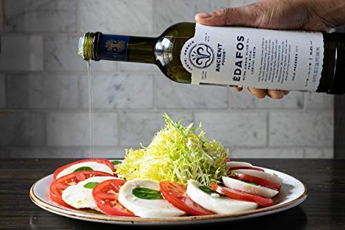 Ancient Foods EDAFOS Extra Virgin Olive Oil Cold Pressed – Fresh, Cold Pressed olive oil from Greece, PDO Crete – 16.9oz (500ML)