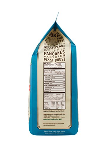 Bob's Red Mill, Flour Unbleached White All Purpose Organic, 80 Ounce