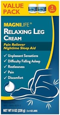MagniLife Relaxing Legs Sublingual Tablets, 125 Count, Quick-Dissolving Homeopathic Pain Reliever & Nighttime Sleep Aid, Helps Calm Restless Legs, Discomfort & Sleepless Tossing