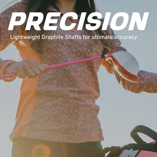 Precise - Women's Golf Club Set - Pink | Titanium driver, stainless fairway & hybrid, irons through wedge, putter, 3 headcovers, petite to tall, left/right