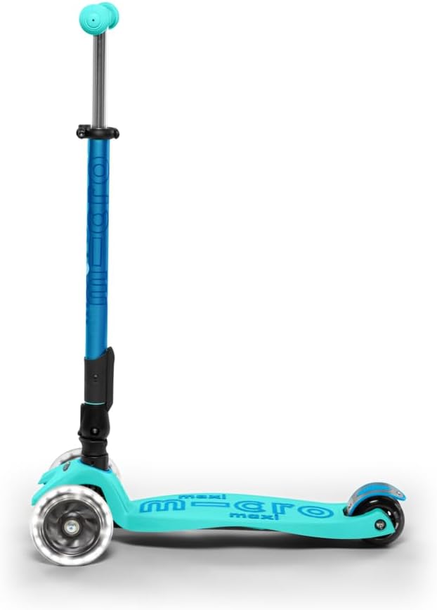 Micro Kickboard | Maxi Foldable LED Kids Scooter for Ages 5-12 | Children