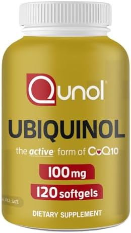 Qunol Ubiquinol 100mg, Powerful Antioxidant for Heart Health, 120 Softgels | #1 Cardiologist Recommended Supplement for Heart Health, Coenzyme Q10 Supplement to support Vascular Health & Cellular Energy