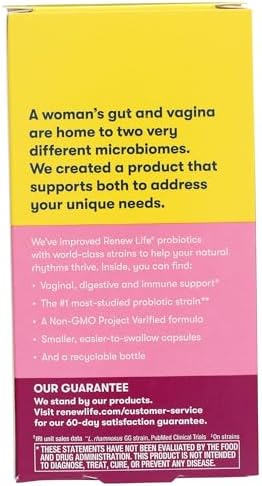 Renew Life Women's Probiotic 25 Billion CFU | 30 Vegetarian Capsules | Supports Urinary, Digestive, and Immune Health | Dairy, Soy and Gluten-Free Supplement