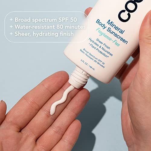 COOLA Organic Mineral Sunscreen Sunblock Body Lotion, Dermatologist Tested Skin Care for Daily Protection, Vegan and Gluten Free, 5 Fl Oz