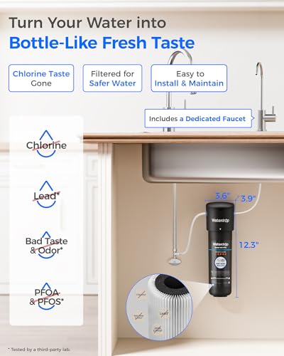 Waterdrop 10UB Under Sink Water Filter System with Dedicated Faucet