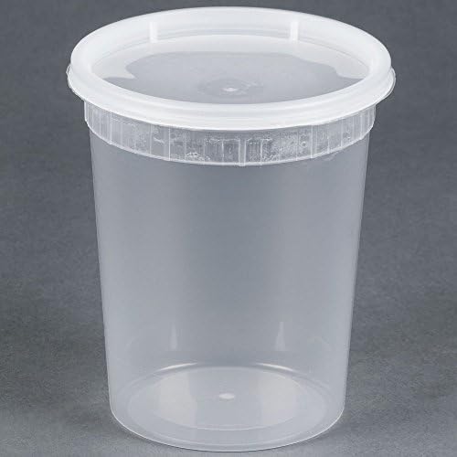 SunnyCare® SC32oz 32 oz.Microwavable Translucent Plastic Deli Container with Lid -(Case of 240)