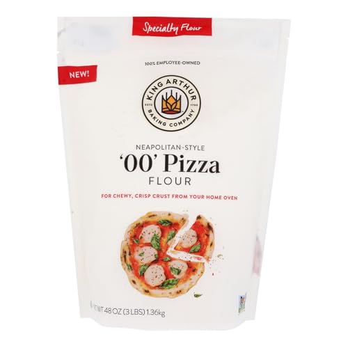 King Arthur, ’00’ Pizza Flour, Specialty Flour, Blend of 100% American-Grown Wheat, Non-GMO Project Verified, 3 Pounds(Pack of 4)