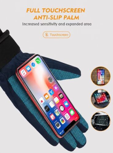 TRENDOUX Winter Gloves for Men Warm: 3M Thinsulate -20℉ Windproof Waterproof Ski Women Glove with Touchscreen Thermal Lining Anti-Slip for Work