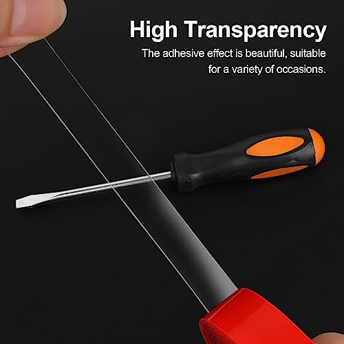 Phinus Double Sided Tape 2 Pack Heavy Duty, (3/4" Width, Total 20 FT) Clear Adhesive Waterproof Removable Double Sided Mounting Tape for Carpet Fix
