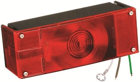 Wesbar 403026 Waterproof Red Low Profile Tail Trailer Light, Left/Roadside, 8-Function Stop, Turn & Tail Lamp