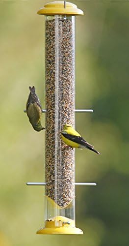 Stokes Select 38169 Topsy Turvy Finch Bird Feeder with Eight Perches, Yellow, 19-Inch tall, 1.5 lb Capacity