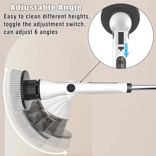 Electric Spin Scrubber, 8 in 1 Electric Cleaning Brush, Cordless Rechargeable Scrub Brush with 8 Replaceable Brush Heads