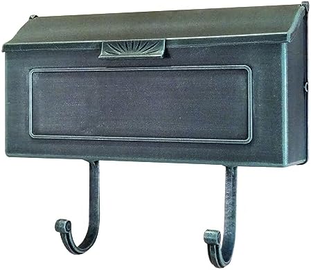 Special Lite Horizon Horizontal Wall Mount Mailbox - Black Aluminum Mailbox for Wall Mount - SHH-1006-BLK
