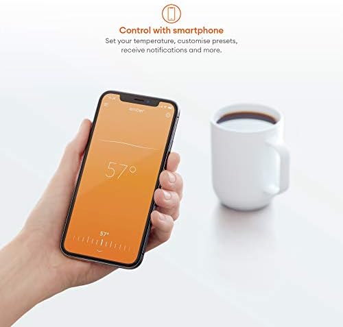 Ember Temperature-Control Smart Mug, 10 Ounce, 1-hr Battery Life, White - App-Controlled Heated Coffee Mug